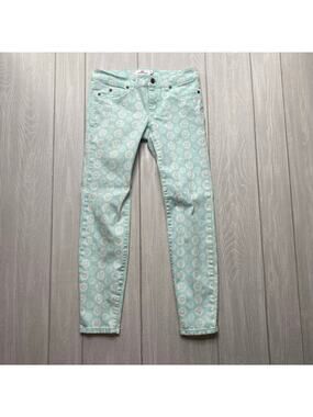 Vineyard Vines Women's Light Blue & White Medallion Print Skinny Jeans Size 00